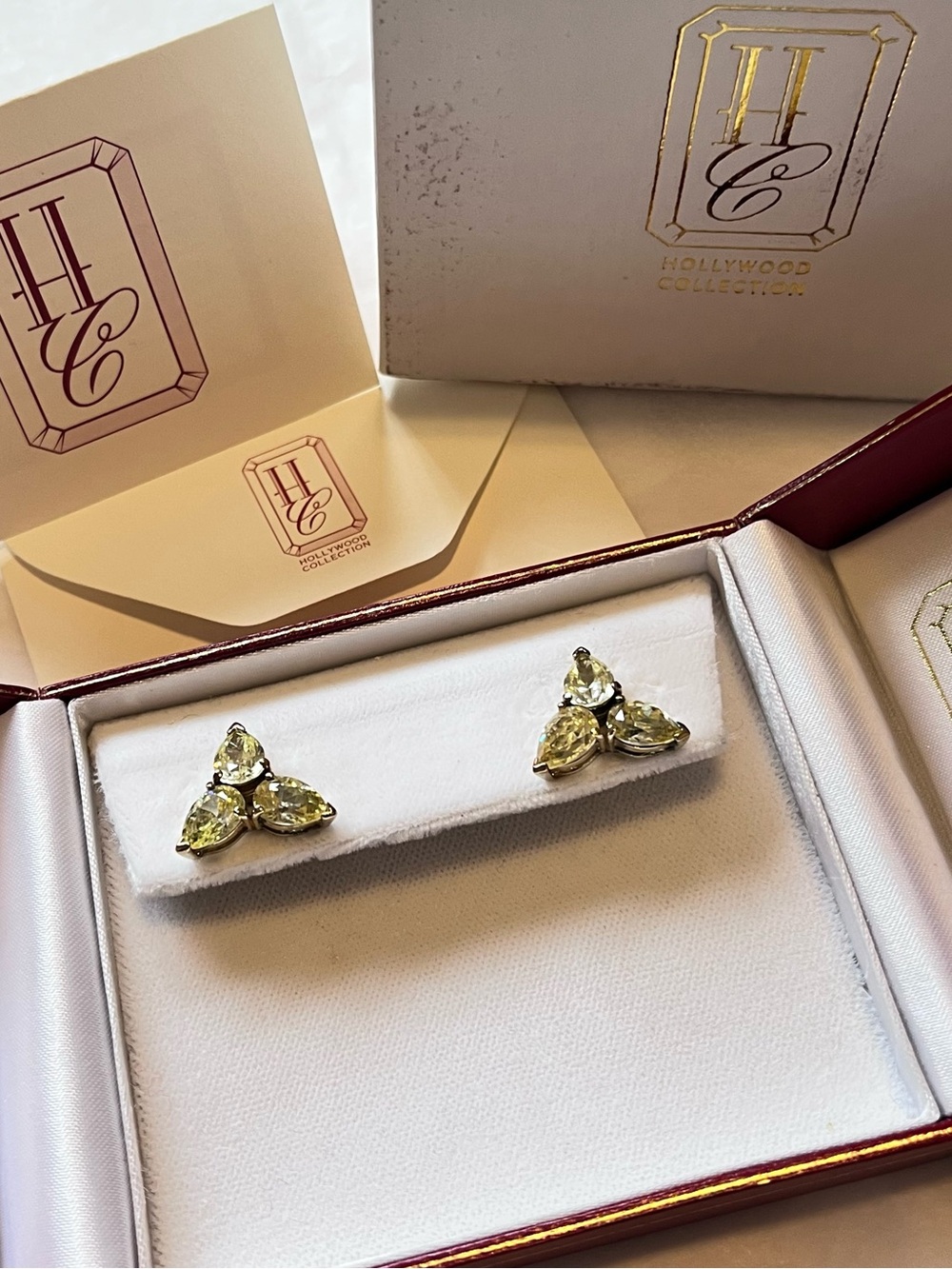 Vintage Hollywood Collection Carole Lombard Simulated Canary Diamond Earrings